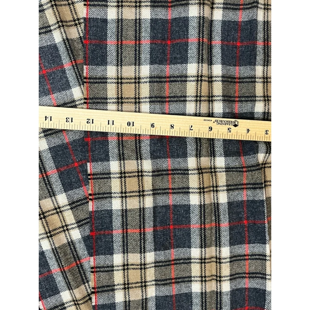 Vintage Pendleton Pure Virgin Wool Made in USA Tartan Plaid Fringe Scarf